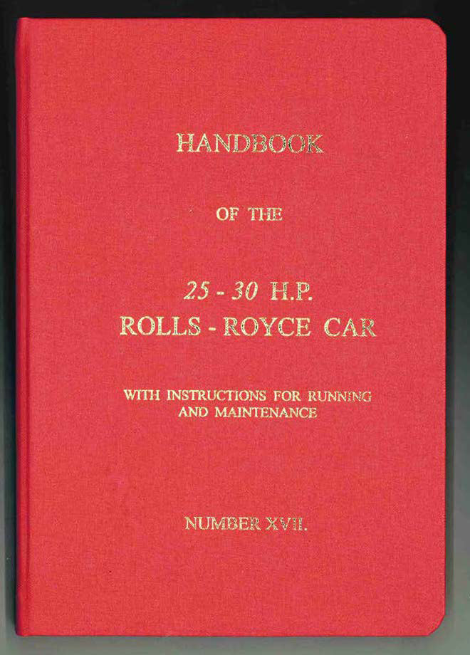 Handbook of the 25-30HP RR Car (XVII)